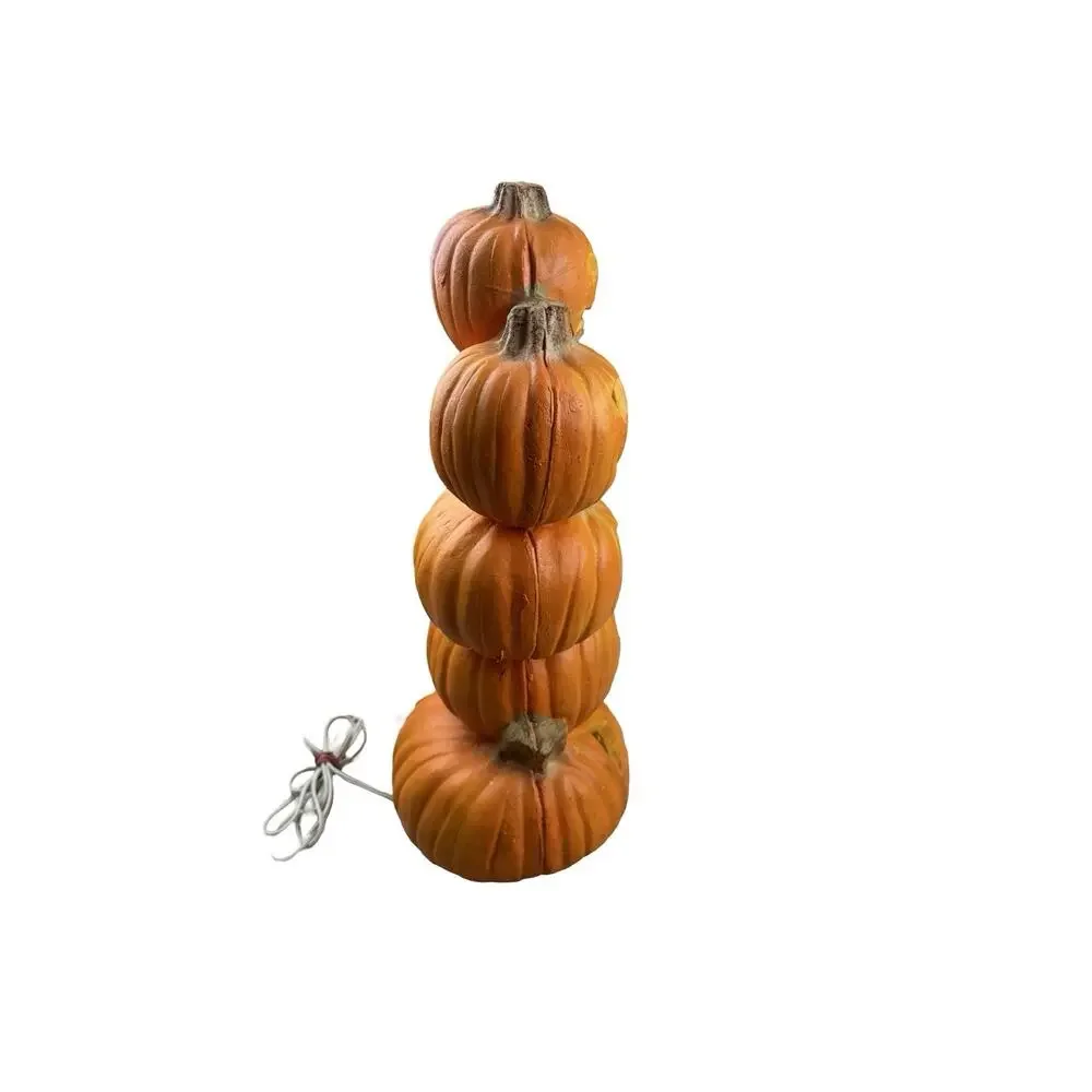 Vintage 1995 Trendmasters Halloween Pumpkin Jack O Lantern Stack Light Large
